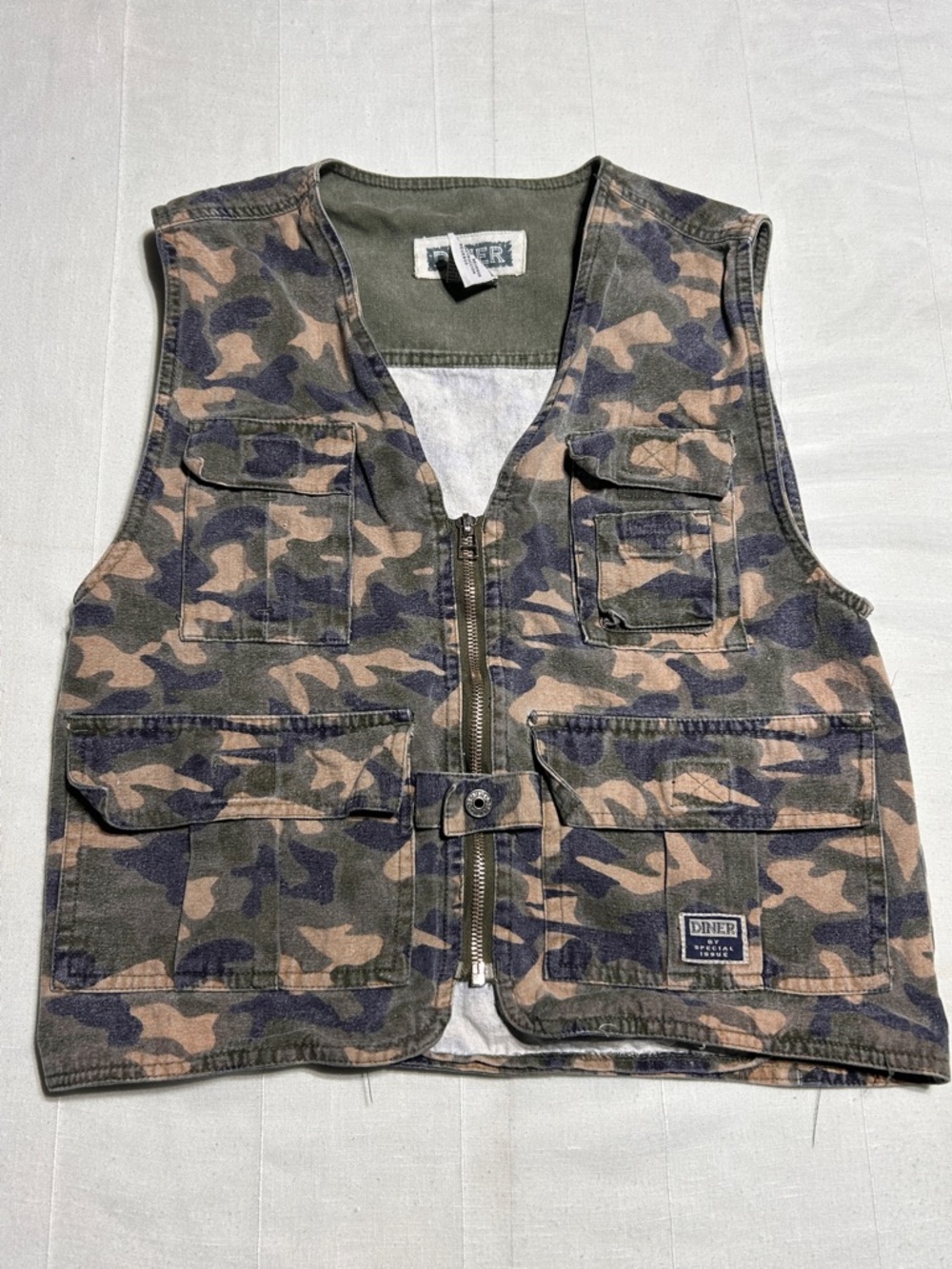 Diner Brand VTG Camo Vest